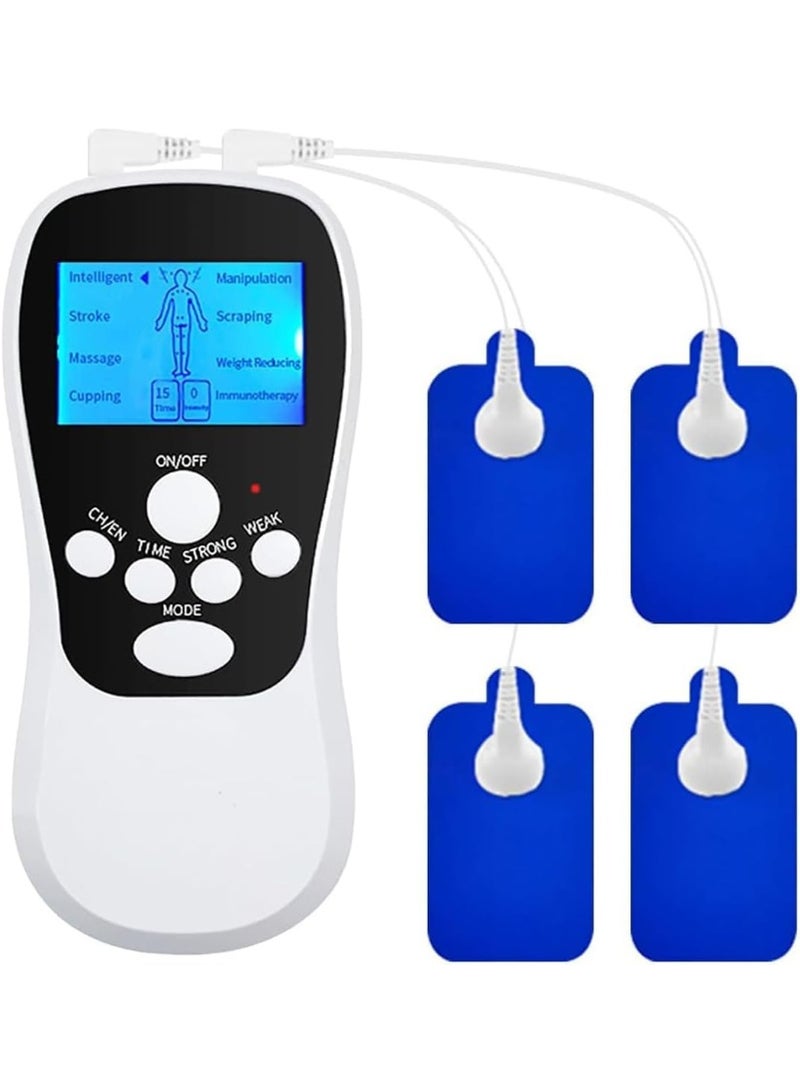 Blueidea TENS Machine – Muscle Stimulator for Body Relaxation, Electric Pulse Massager EMS Unit with 8 Modes & Pads - Image 1