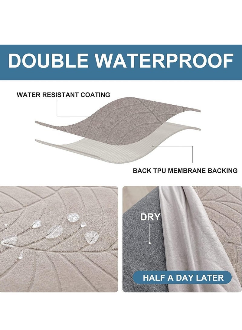 Captaintech Waterproof Chair Covers for Dining Room, Stretch Jacquard Dining Chair Slipcovers, Removable Washable Chair Protector for Kitchen, Hotel, Restaurant, (6 PCS,Light-gray) - Image 2