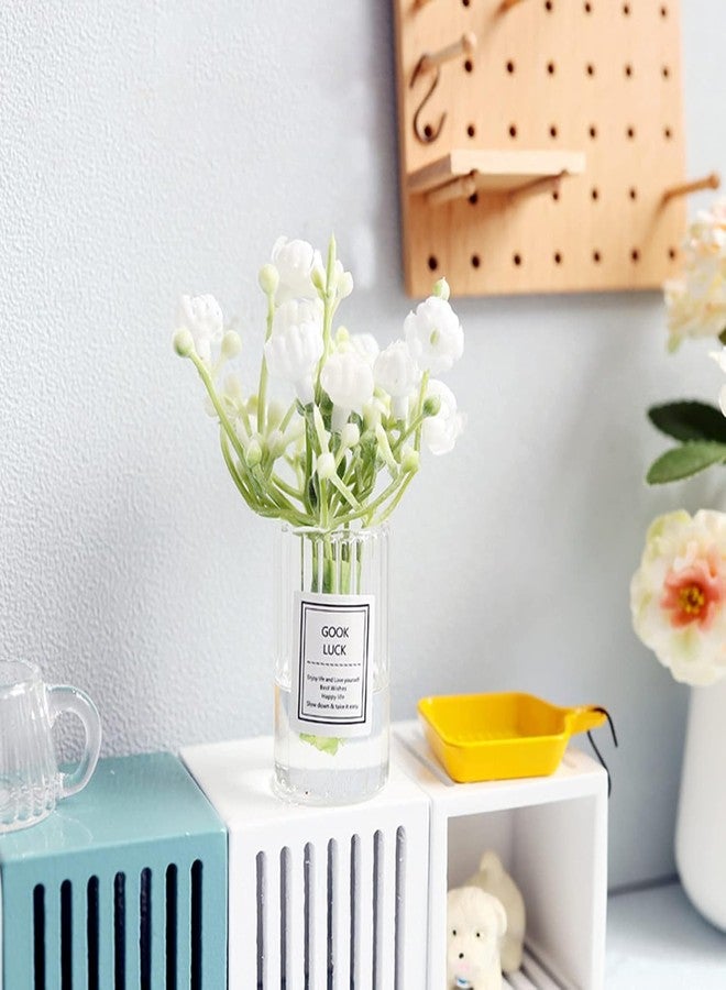 زهور ياسمين مصغرة في مزهرية، مصنوعة يدويًا، سهلة التنسيق، مجموعة مزهريات زهور لبيوت الدمى، ديكور نموذجي لمقياس 1:6 أو 1:8، مناظر طبيعية مصغرة، ديكور، زينة (أبيض) - Image 3