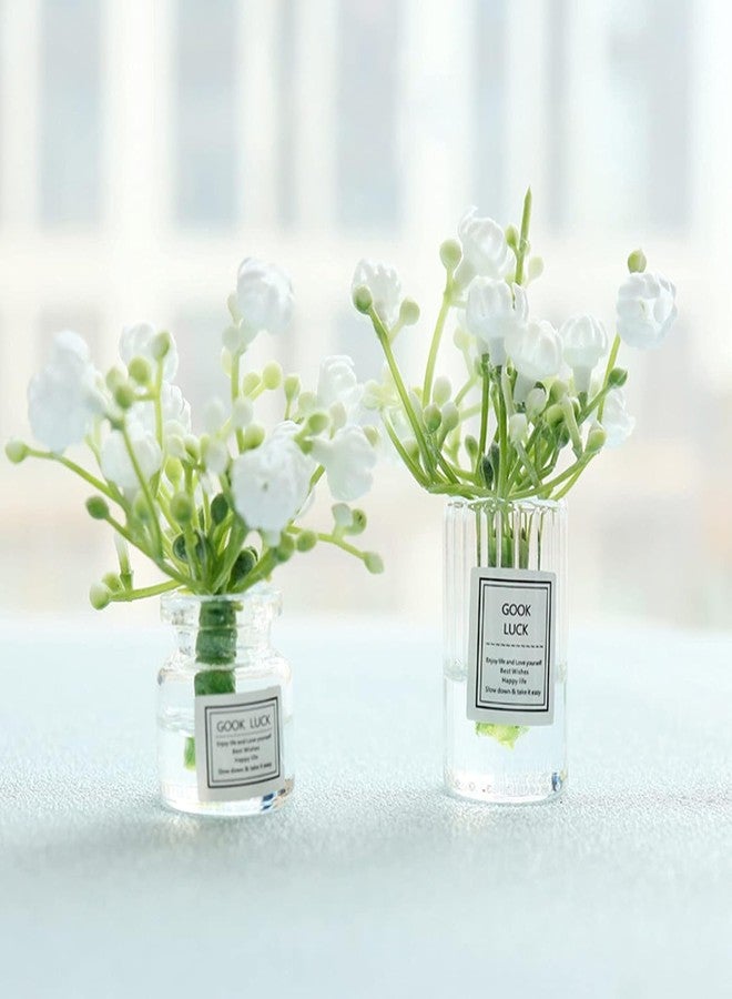 زهور ياسمين مصغرة في مزهرية، مصنوعة يدويًا، سهلة التنسيق، مجموعة مزهريات زهور لبيوت الدمى، ديكور نموذجي لمقياس 1:6 أو 1:8، مناظر طبيعية مصغرة، ديكور، زينة (أبيض) - Image 5