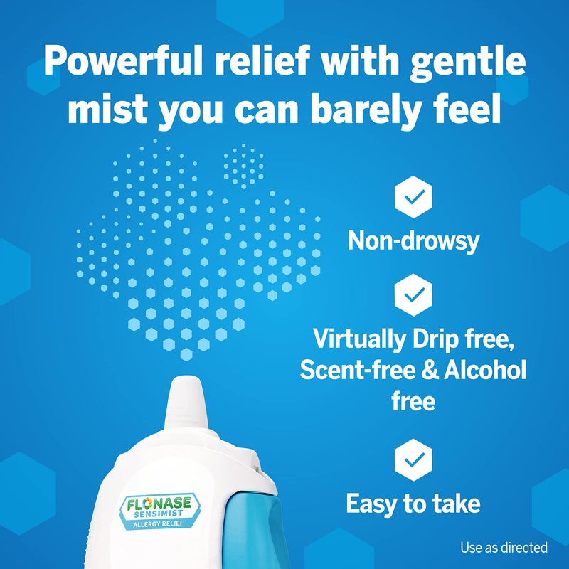 Flonase Sensimist Allergy Relief Nasal Spray for Non-Drowsy, 24-Hour Multi-Symptom Allergy Relief – 120 Sprays - Image 4