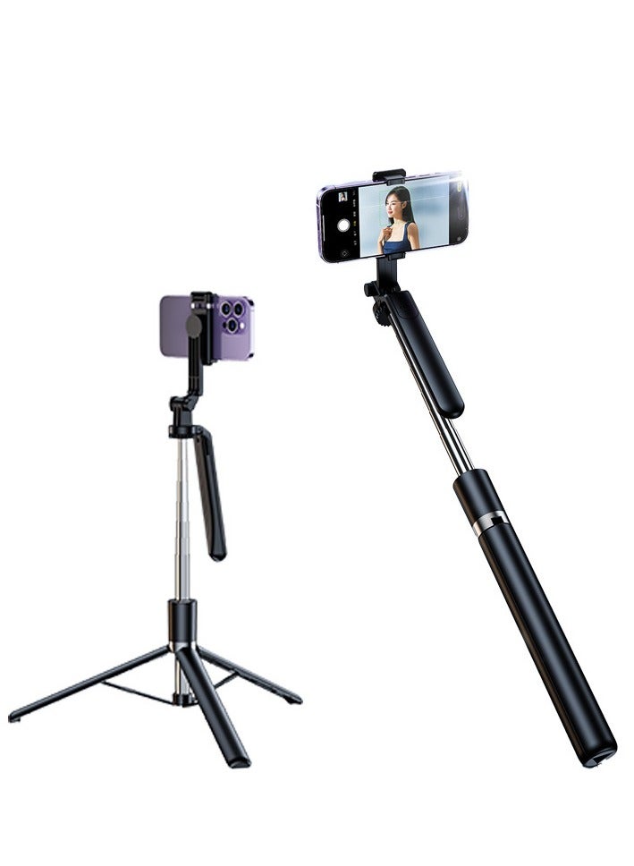 Bluetooth Extendable Selfie Stick with Tripod Stand 170CM Long Selfie Stick 3 in 1 Selfie Stick Compatible with All Android and iOS Devices 360 Degree Rotatable Selfie Stick with Bluetooth - Image 1