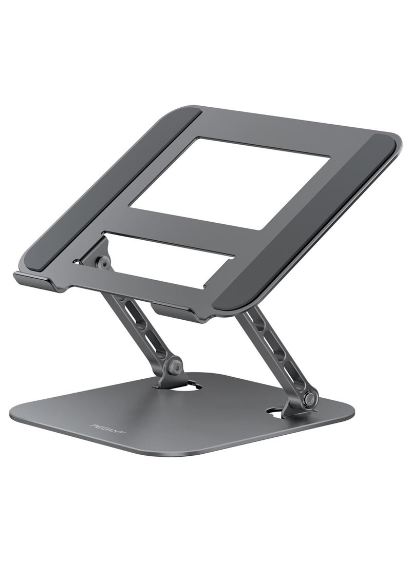 PEGANT Adjustable Laptop Stand for Desk, Ergonomic Portable Foldable Steel 10-16" Laptop Organizer, Lightweight Notebook Holder for Home Office Travel, Compatible with MacBook Dell HP Lenovo ASUS - Image 1