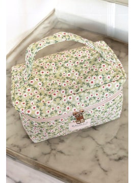 Bahels Green Crisp Flower Travel Makeup Bag  - Image 3