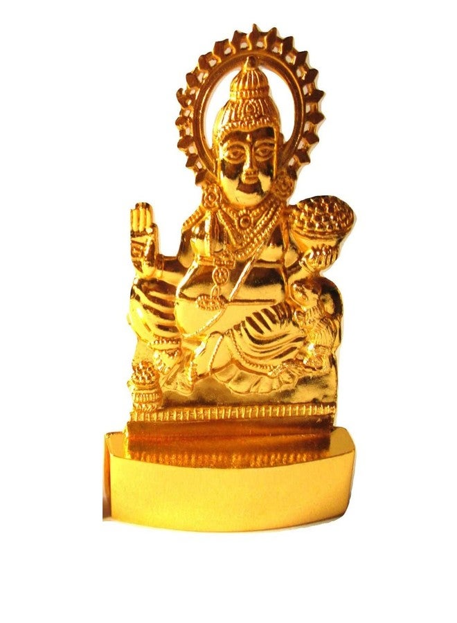 IS4A Ashtadhatu Kuber Kubera Vaisravana Ekaksipingala Raja Statue Idol Gold Polish (Small 2.8 Inch) - Image 2