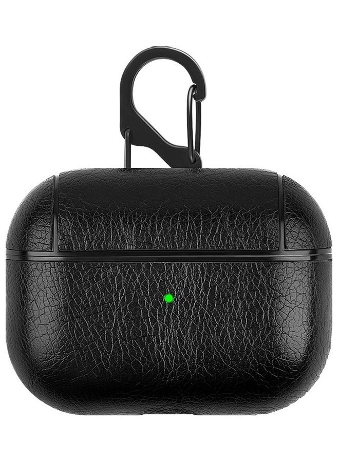 PU Leather Wireless Earphone Cover Case Black