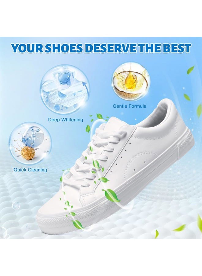 Jevvu Shoe Cleaner, 6.76fl.oz Sneaker Cleaner Foam for Removing Stains and Dirt, Shoe Cleaning Kit for White Shoes, White, 6.76Fl Oz - Image 4