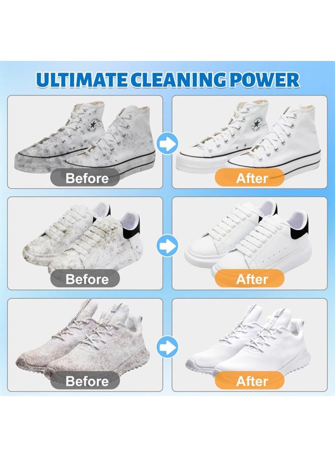 Jevvu Shoe Cleaner, 6.76fl.oz Sneaker Cleaner Foam for Removing Stains and Dirt, Shoe Cleaning Kit for White Shoes, White, 6.76Fl Oz - Image 2