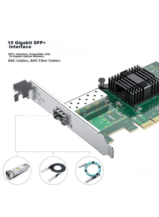 Wanzhaotongguangdian X520 Gigabit Ethernet Card Optical Port, Fiber Optic Network Card Dual Port, Server Network Card Intel X520 Da2 82599es Chip, Pcie Network Card Dual Port - Image 5