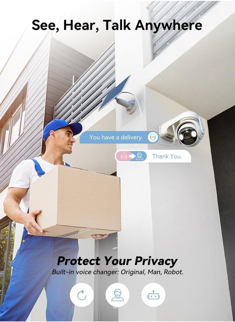IMOU - Cell PT 4G 2K Solar Security Camera Outdoor Wireless 15000mAh Battery CCTV Camera WiFi Home Security Camera 360°, Color Night Vision, AI Human Detection,Auto Tracking,Siren,2 Way Audio, IP66,Work with Alexa (IPC-K9EN-3T0TE-EU) 3MP - Image 1