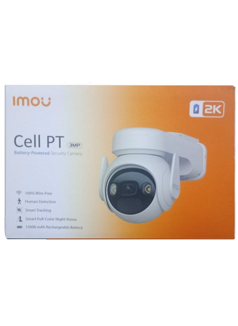 IMOU - Cell PT 4G 2K Solar Security Camera Outdoor Wireless 15000mAh Battery CCTV Camera WiFi Home Security Camera 360°, Color Night Vision, AI Human Detection,Auto Tracking,Siren,2 Way Audio, IP66,Work with Alexa (IPC-K9EN-3T0TE-EU) 3MP - Image 1