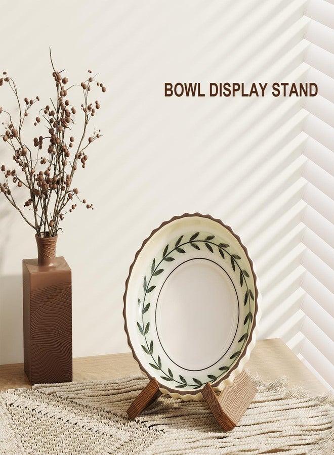 Aofure Large Bowl Stands for Display 12 Inch Heavy Duty, Extra Wooden Plate Stand Deep, Wood Bowl Holders for Displaying, Decorative Platter Easel Holder for Decorative, Pottery, Bowls, Picture, Dish, Book - Image 4