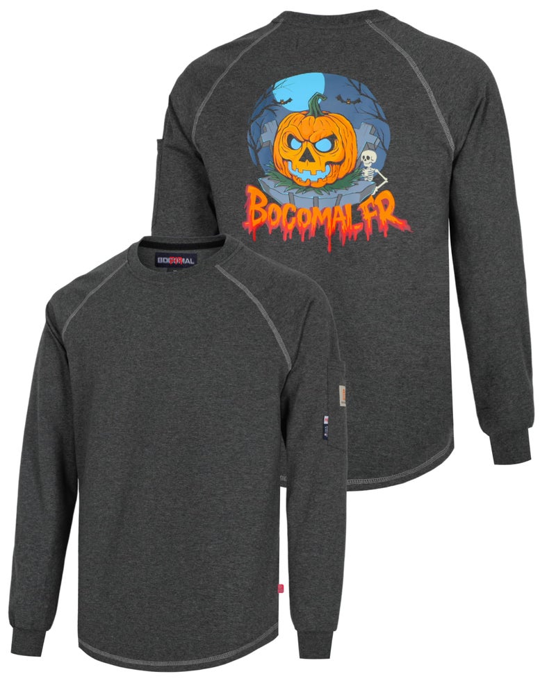 BOCOMAL FR Shirts Heather Series 6oz Flame Resistant T Shirt NFPA2112 CAT2 Fire Retardant Crew Work Shirt - Image 1