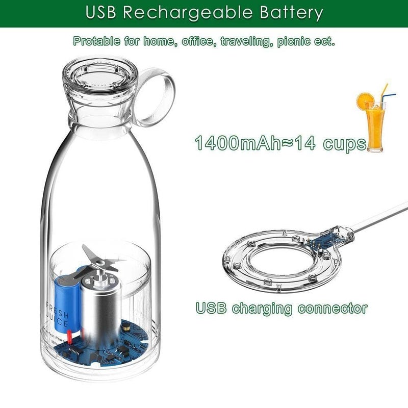 Katkit Portable Personal Size Mini Juicer Blender with USB Charging and Interchangeable Blades - By Katakeet 床 - Image 5