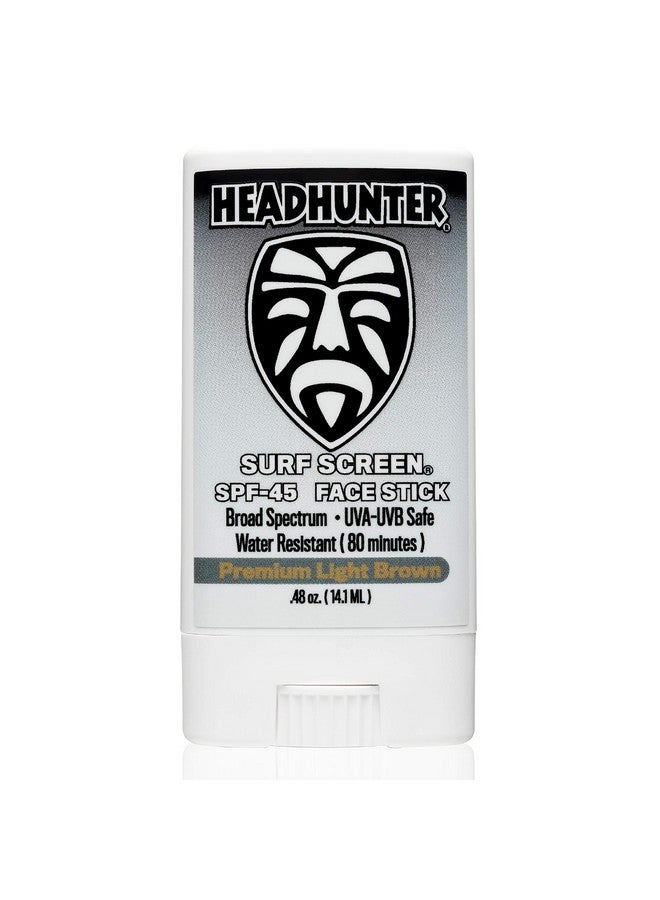 Headhunter Sunscreen Face Stick Spf 45 Waterproof Surf Sunblock For Waterman Waterresistant Facial Sunscreen For Ultrasport Protection And Solar Defense (80 Min) Tinted Light Brown (1 Pack) - Image 1