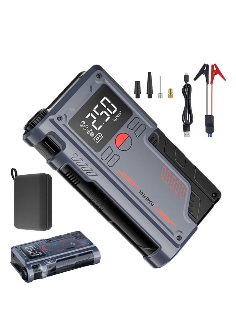 Car Battery Jump Starter Box - LED Digital Display, Portable Car Jumper, Accurate Jump Starter Box Power Supply for Cars - Image 1