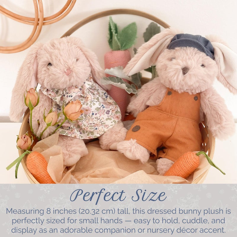 MON AMI Grace Bunny Stuffed Animal â€“ 8-Inch Dressed Bunny Toy | Soft & Cuddly Huggable Rabbit Plush Toy | Adorable Nursery DÃ©cor for Kids of All Ages Easter Basket Present - Image 3