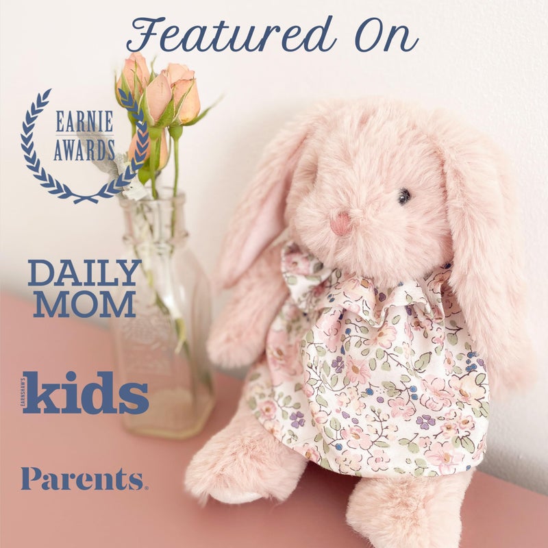 MON AMI Grace Bunny Stuffed Animal â€“ 8-Inch Dressed Bunny Toy | Soft & Cuddly Huggable Rabbit Plush Toy | Adorable Nursery DÃ©cor for Kids of All Ages Easter Basket Present - Image 5
