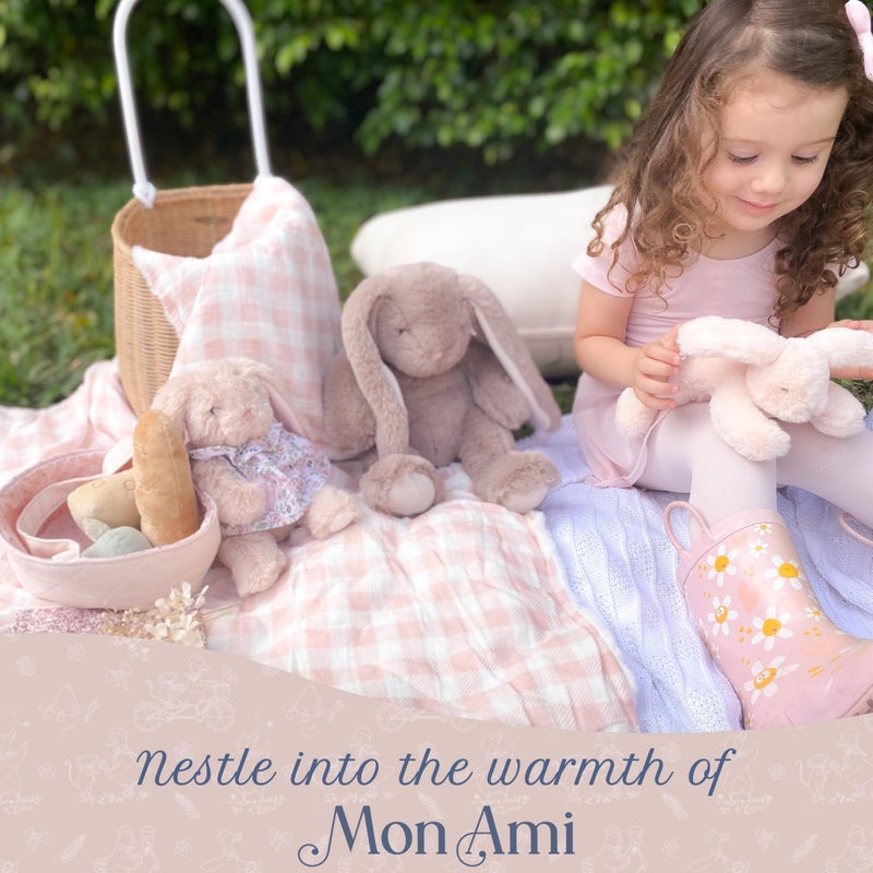 MON AMI Grace Bunny Stuffed Animal â€“ 8-Inch Dressed Bunny Toy | Soft & Cuddly Huggable Rabbit Plush Toy | Adorable Nursery DÃ©cor for Kids of All Ages Easter Basket Present - Image 4