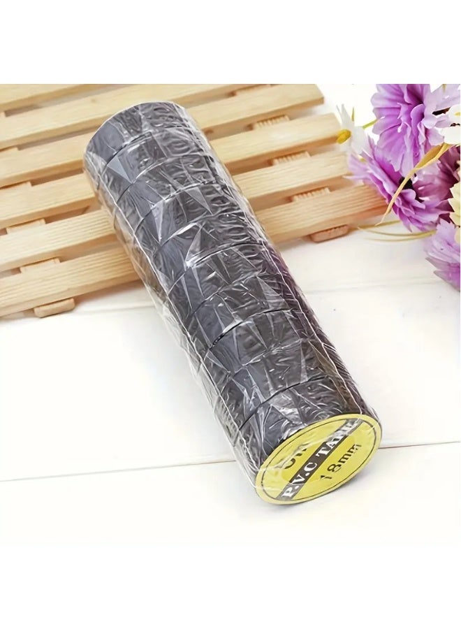 10 Pack Heavy Duty Electric Tape, Extra Strong Waterproof Electrical Insulation Tape, All-Weather Industrial Grade PVC Tape, Tear by Hand, No Residue Adhesive, Flexible Multi-Purpose Tape for Wiring, Home, Construction, HVAC, Automotive, Professional & DIY Use - Image 2