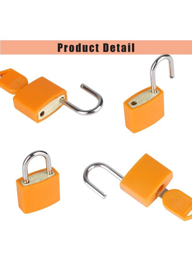 Fuaxat 5Pack Suitcase Locks with Keys,23mm Small Luggage Padlocks Multicolor，Solid Brass Mini Padlocks for Suitcases/Luggage/Backpacks/Jewelry Box/Diary Books/Plug etc. - Image 4