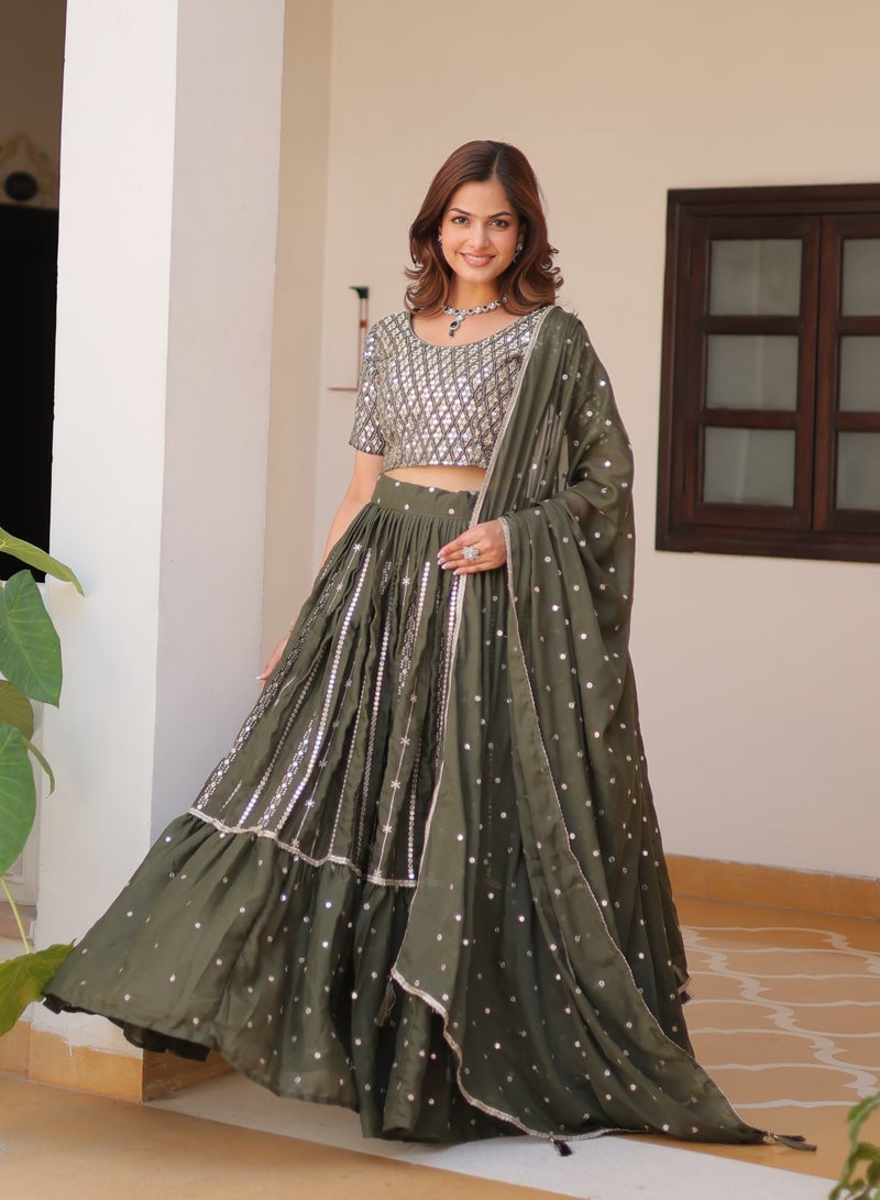 Super Asian Designer Primum Embroidery  Lehenga Choli Wedding Collection  - Image 4