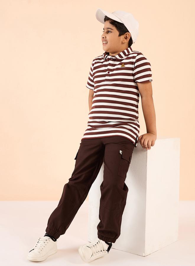Stylo Bug Boys Cotton Striped Polo T-Shirt - Image 2