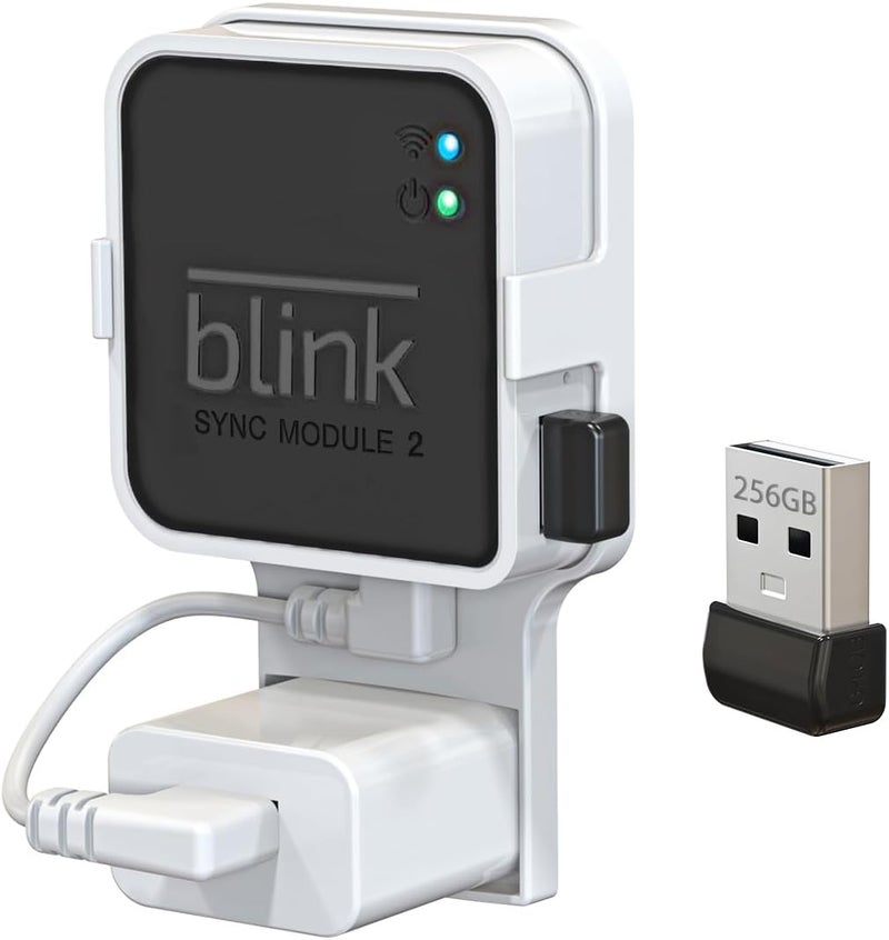 256GB Blink USB Flash Drive, Compatible with Blink Sync Module 2, Outlet Wall Mount for Space-Saving, Stable & Secure Storage - Image 1