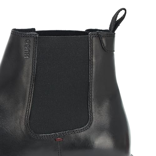 HUGO Brushed Leather Chelsea Boot, black jade, 11.5 - Image 4