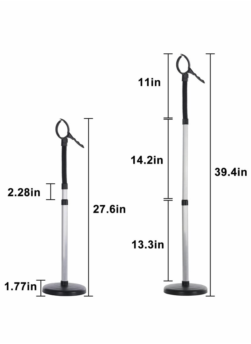 Excefore - Adjustable Hair Dryer Stand, Blow Dryer Stand 360 Degree Rotating Hair Dryer Holder Stand Metal Hands-Free Hairdryer Holder for Bathroom, Vanity, Makeup Room - Image 1