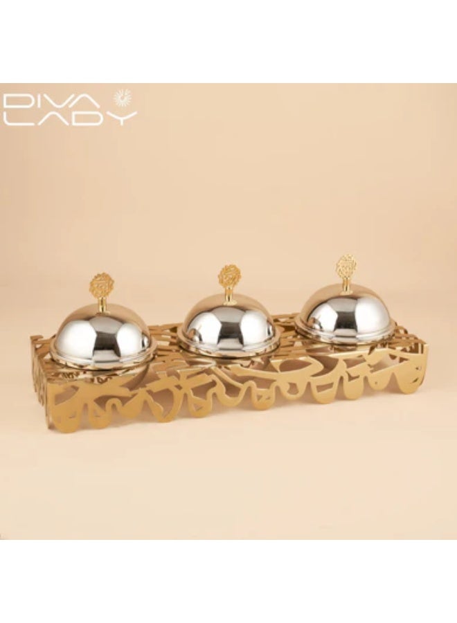 Luxury Multi-Purpose Serving Set – Perfect for Dates, Appetizers & Desserts with a Royal Touch