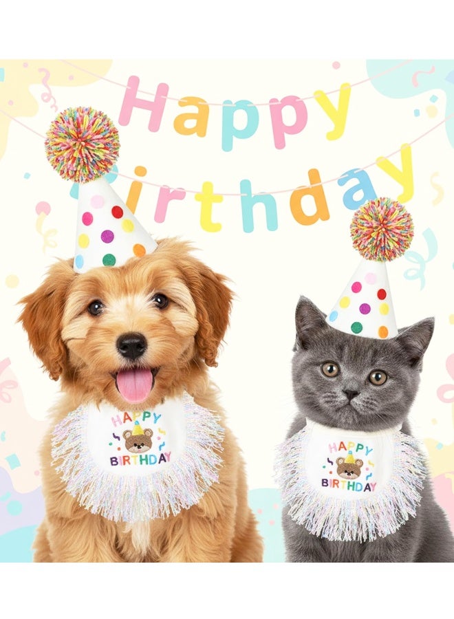 Cat & Dog Birthday Hat Set, Party Decorations for Small Medium Pets - Image 3