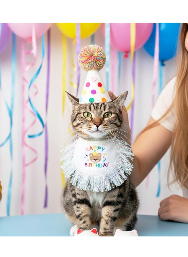Cat & Dog Birthday Hat Set, Party Decorations for Small Medium Pets - Image 4