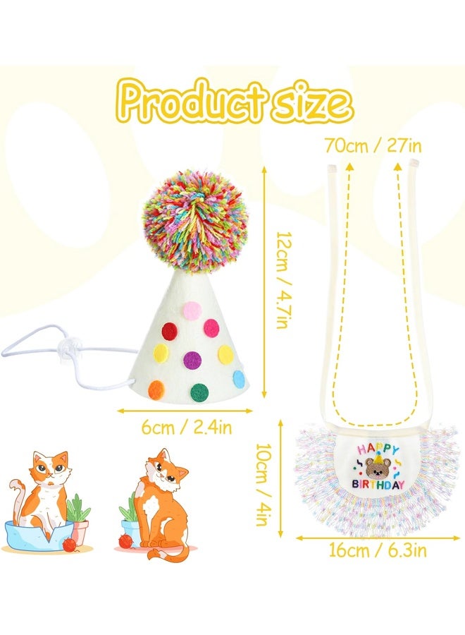 Cat & Dog Birthday Hat Set, Party Decorations for Small Medium Pets - Image 2