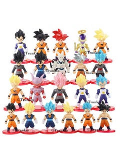 Trunkin Trunkin DBZ 21 Pcs Set B Anime Figure Son Goku GohanVegeta Frieza Vegeto Trunks Piccolo Figurine Collectible Anime Weeb PVC Collection Model Figures  - Image 1