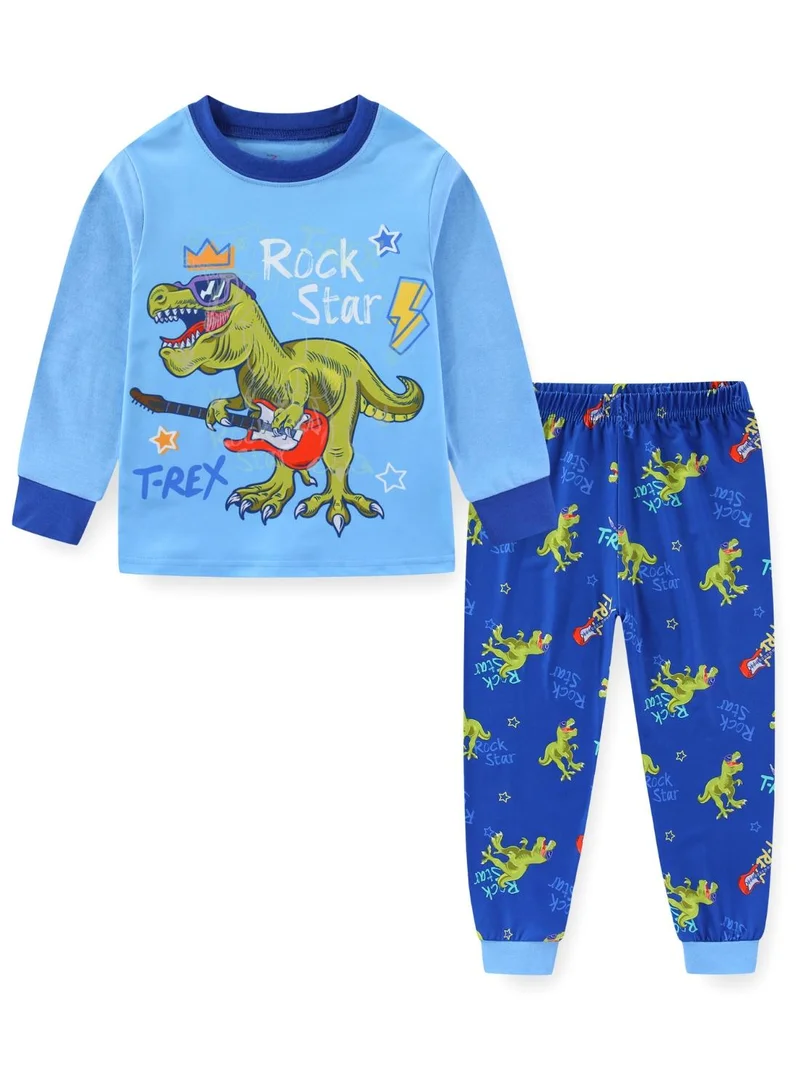 بيبي كلو Glow T Rex Rock Star Boys Pajama Set