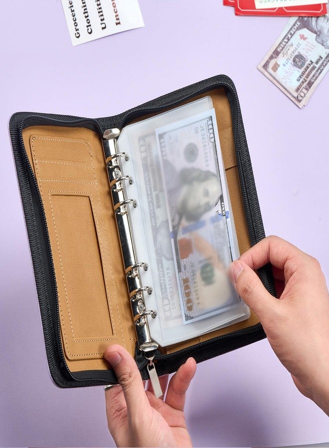 UMSICHT 25pcs A6 Binder Pockets with No Zippers, Semi-Circular Opening, Zipless Budget Envelopes for Cash System, A6 Binder Pouch for 6 Ring Binder, Money Folder Organizer for Cash. - Image 3