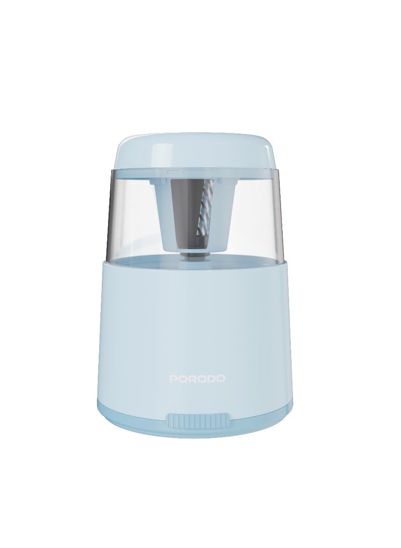 porodo Kids Electric Sharpener & Vacuum Stationary Set / Automatic Pencil Cutter / Child-Friendly Design / Rechargeable Sharpener - Blue - Image 1