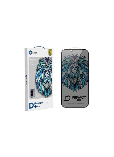 Tempered Glass Screen Protector Li-to D+ Privacy | Edge to Edge Coverage | Anti- Glare | Fingerprint Resistant| Full Screen Protection (Compatible with iPhone 13 Pro max/14 Plus))