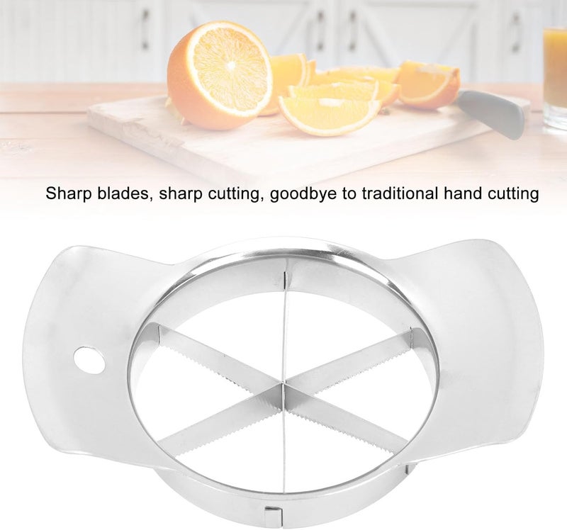 Tyenaza Fruit Cutter Divider, 304 Stainless Steel Labor Time Saving Safe Fruit Wedger for Apples Orange Pear (Silver) - Image 3