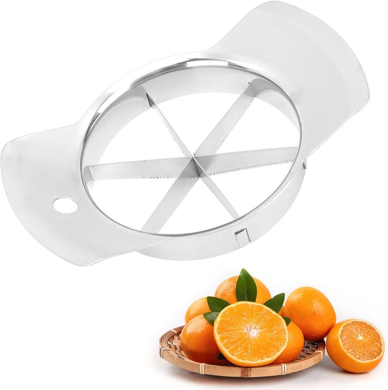 Tyenaza Fruit Cutter Divider, 304 Stainless Steel Labor Time Saving Safe Fruit Wedger for Apples Orange Pear (Silver) - Image 5