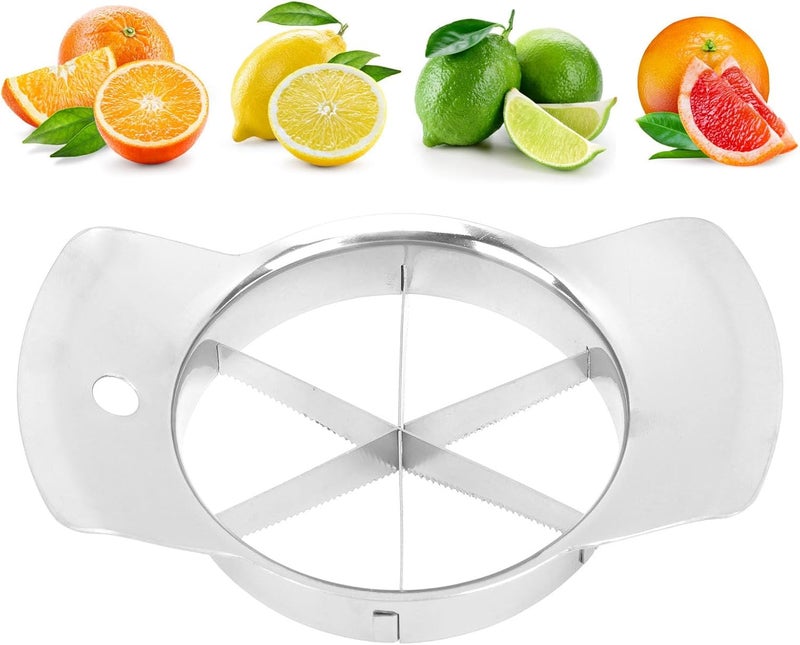 Tyenaza Fruit Cutter Divider, 304 Stainless Steel Labor Time Saving Safe Fruit Wedger for Apples Orange Pear (Silver) - Image 4