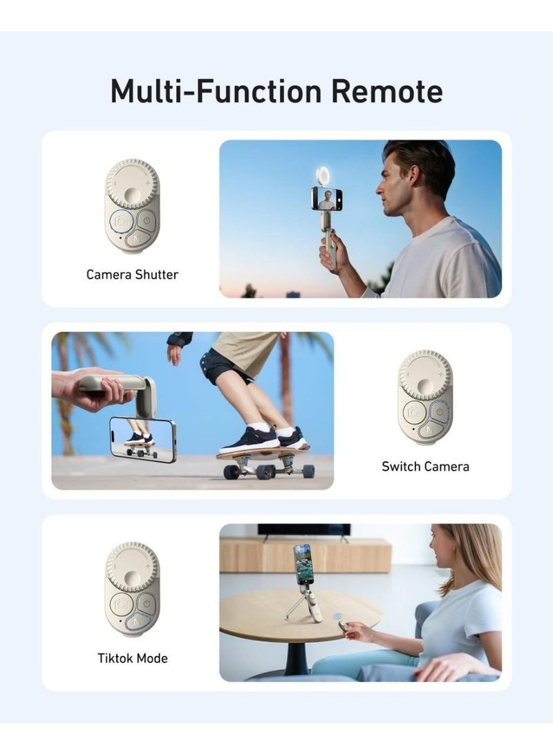 TELESIN Magnetic Mini Selfie Stick Tripod for Smartphone, Strong Magnetic Phone Holder, Extendable up to 60cm, 2 in 1 Selfie Stick and Tripod Combo, Wireless Multi Function Remote Control, Lightweight 150g, Portable Design for Vlogging, Live Streaming, Photography, Travel and Content Creators - Image 5