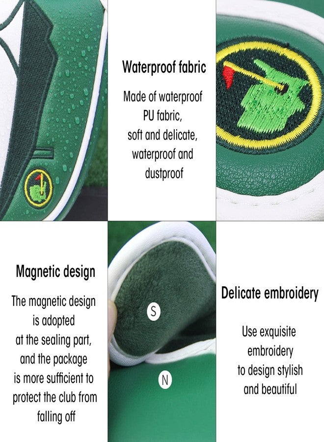 FAUOSWUK Putter Covers Cover Putter Semicircle Putter Cover Mallet Putter Headcover Green Embroidered Cover Headcover Putter Cover Protector Copri Teste per mazza da Golf - Image 4