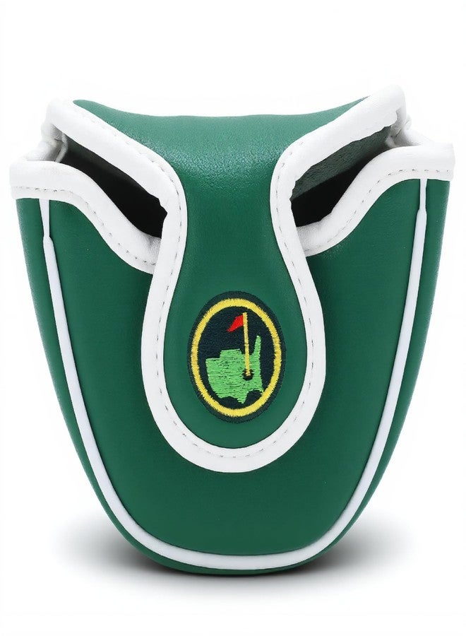 FAUOSWUK Putter Covers Cover Putter Semicircle Putter Cover Mallet Putter Headcover Green Embroidered Cover Headcover Putter Cover Protector Copri Teste per mazza da Golf - Image 1