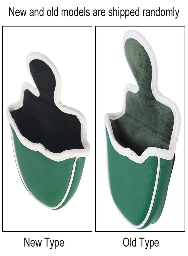 FAUOSWUK Putter Covers Cover Putter Semicircle Putter Cover Mallet Putter Headcover Green Embroidered Cover Headcover Putter Cover Protector Copri Teste per mazza da Golf - Image 5