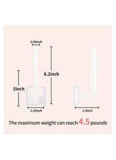 KASTWAVE Hat Hooks, Hat Organizer for Baseball Caps, 2Pcs Hat Rack Wall Mount, Adhesive L Shaped Hat Hooks for Wall, No Drilling Hat Hangers, Hat Storage for Closet Bedroom Storage, White  - Image 4