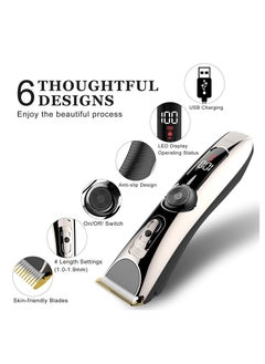 RATSAW Professional men's hair clipper LED display wireless hair kit waterproof and USB rechargeable beard trimmer gift for dad boyfriend husband  - Image 2