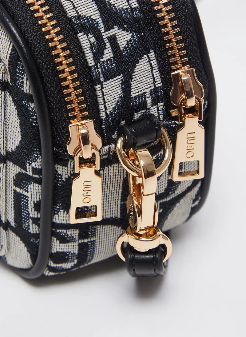 Liu Jo Black Jacquard Crossbody Bag