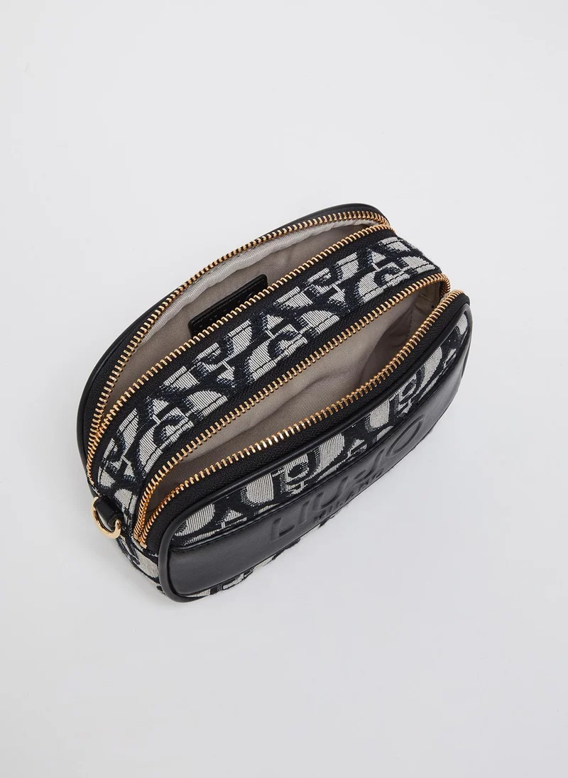 Liu Jo Black Jacquard Crossbody Bag